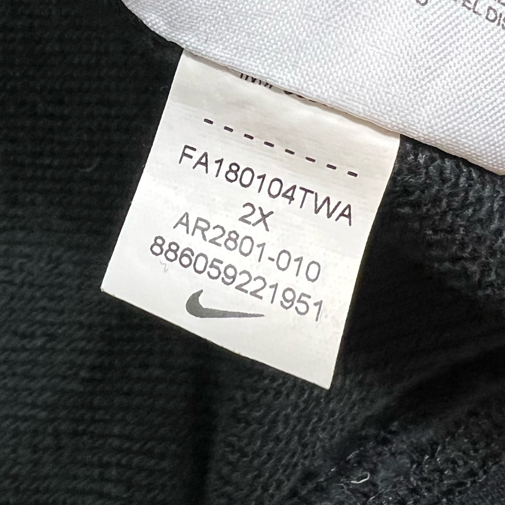 Women’s Nike Oversized Crop Archive Pullover Sweatshirt Black Size 2X - Picture 7 of 8